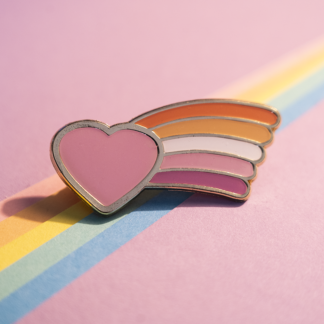 Lesbian Pride (new palette) enamel pin